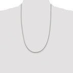 Sterling Silver Rhodium-plated 2.55mm D/C Square Franco Chain
