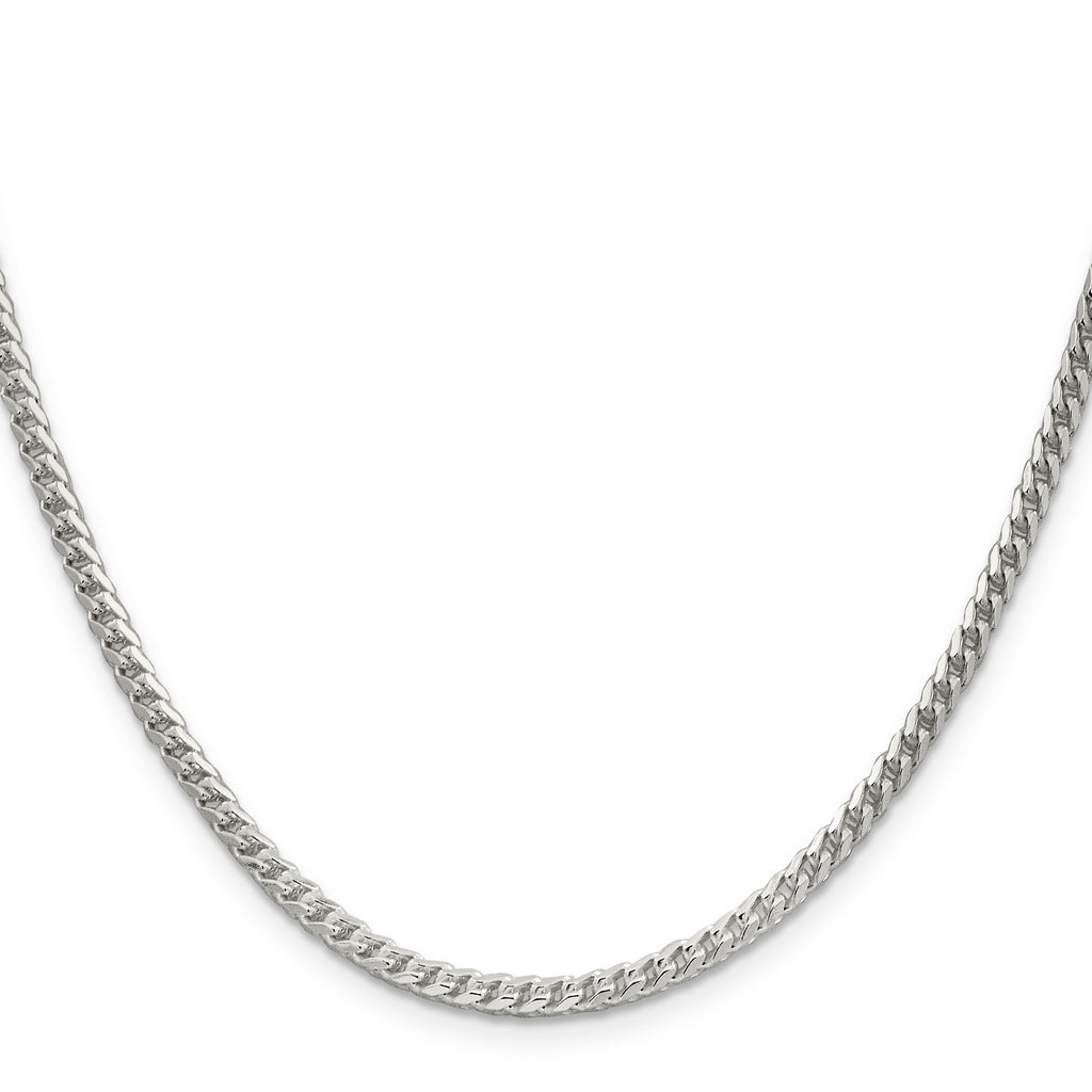 Sterling Silver Diamond-Cut Franco Chain Necklace 3mm