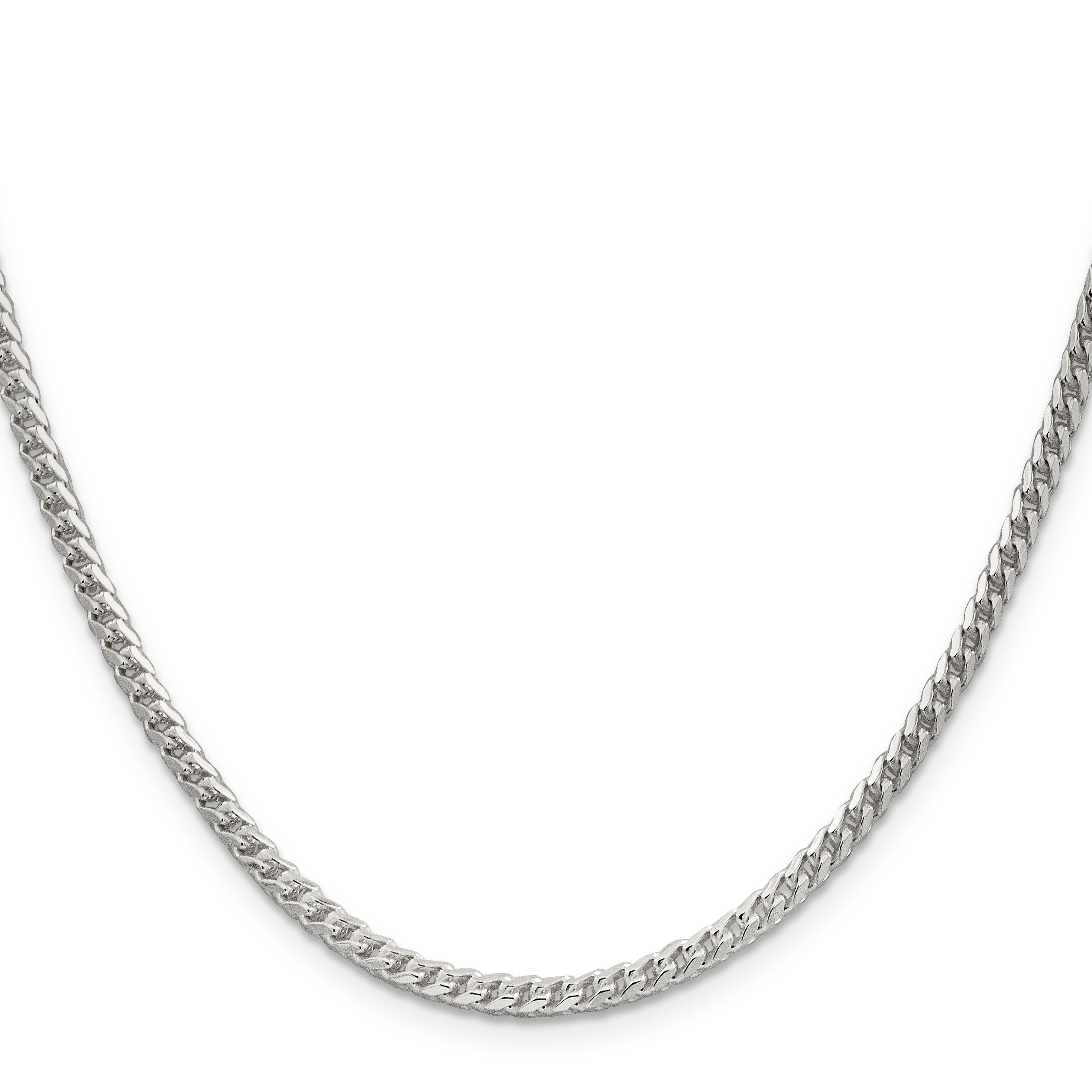 Sterling Silver Diamond-Cut Franco Chain Necklace 3mm