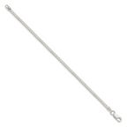 Sterling Silver 3.1mm Diamond-Cut Square Franco Chain