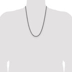 Sterling Silver Antiqued 3.1mm D/C Square Franco Chain
