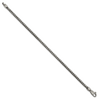 Sterling Silver Antiqued 3.1mm D/C Square Franco Chain