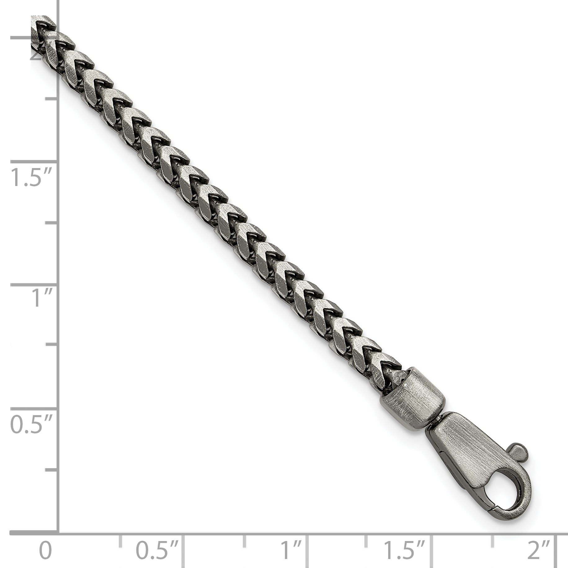 Sterling Silver Antiqued 3.1mm D/C Square Franco Chain