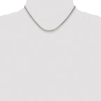 Sterling Silver Rhodium-Plated Diamond-Cut Franco Chain Necklace 3mm