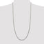 Sterling Silver Rhodium-Plated 3.1mm Diamond-Cut Square Franco Chain