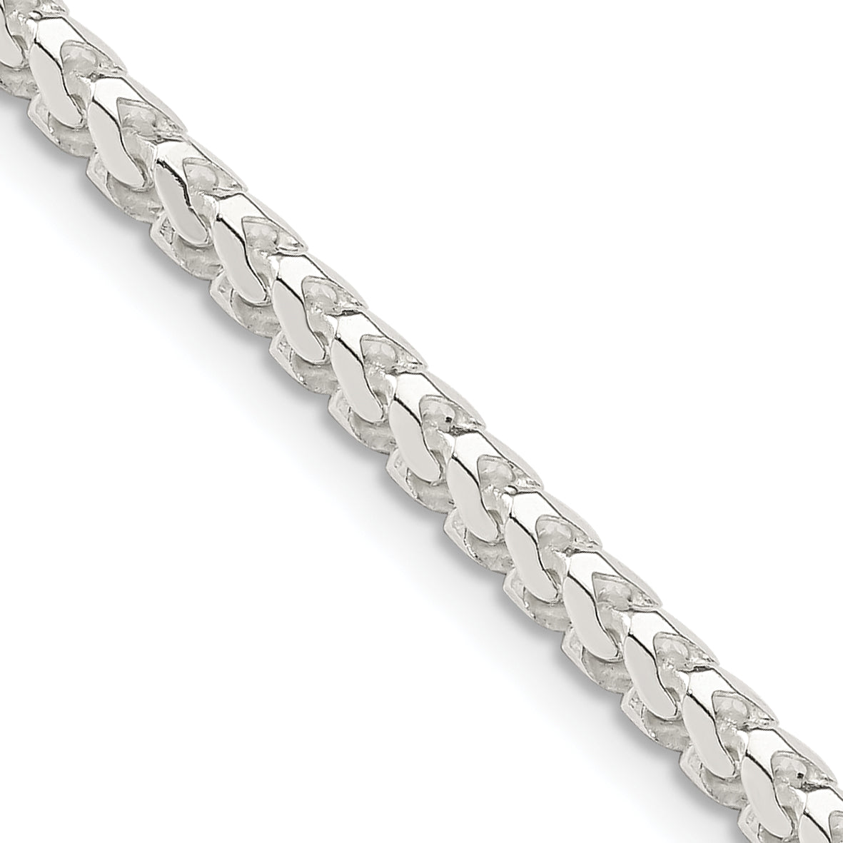 Sterling Silver Diamond-Cut Franco Chain Necklace 3mm Main image
