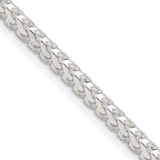 Sterling Silver Diamond-Cut Franco Chain Necklace 3mm