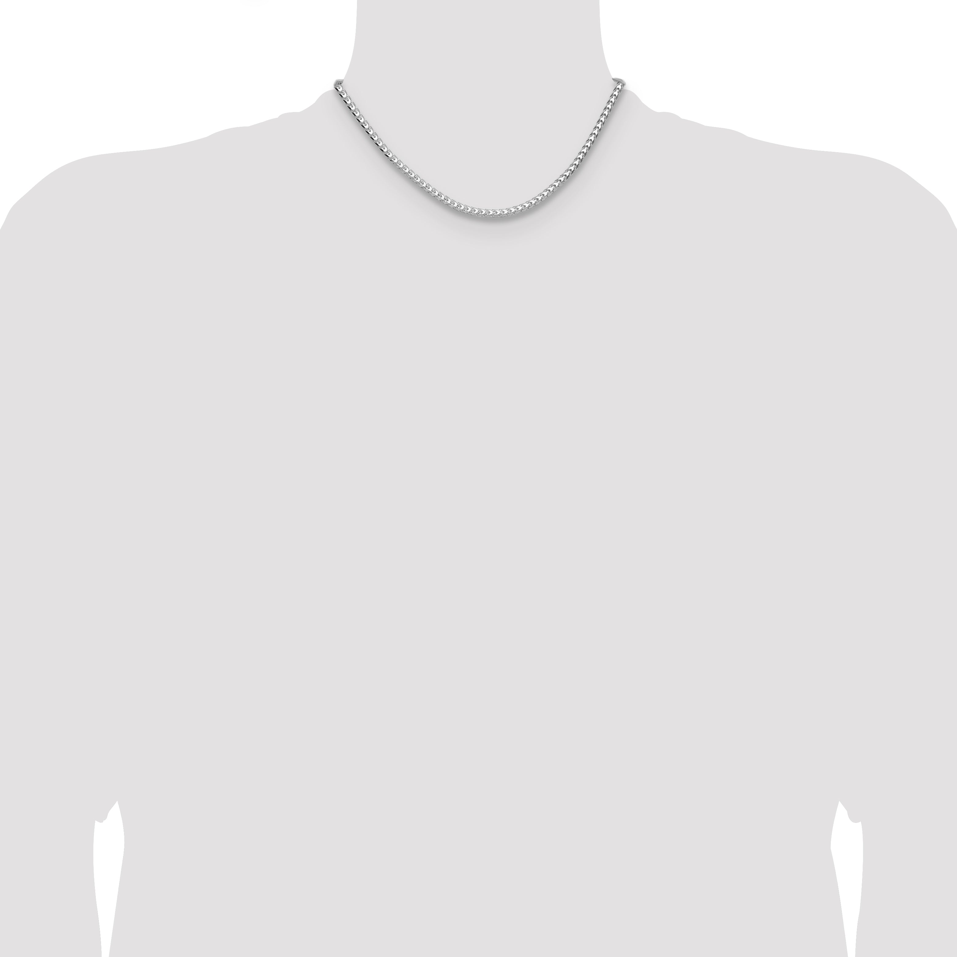 Sterling Silver 4.0mm D/C Square Franco Chain