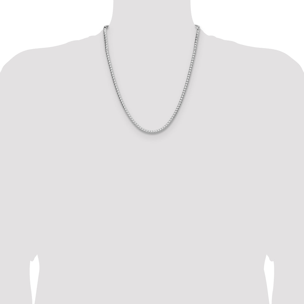 Sterling Silver 4.0mm D/C Square Franco Chain