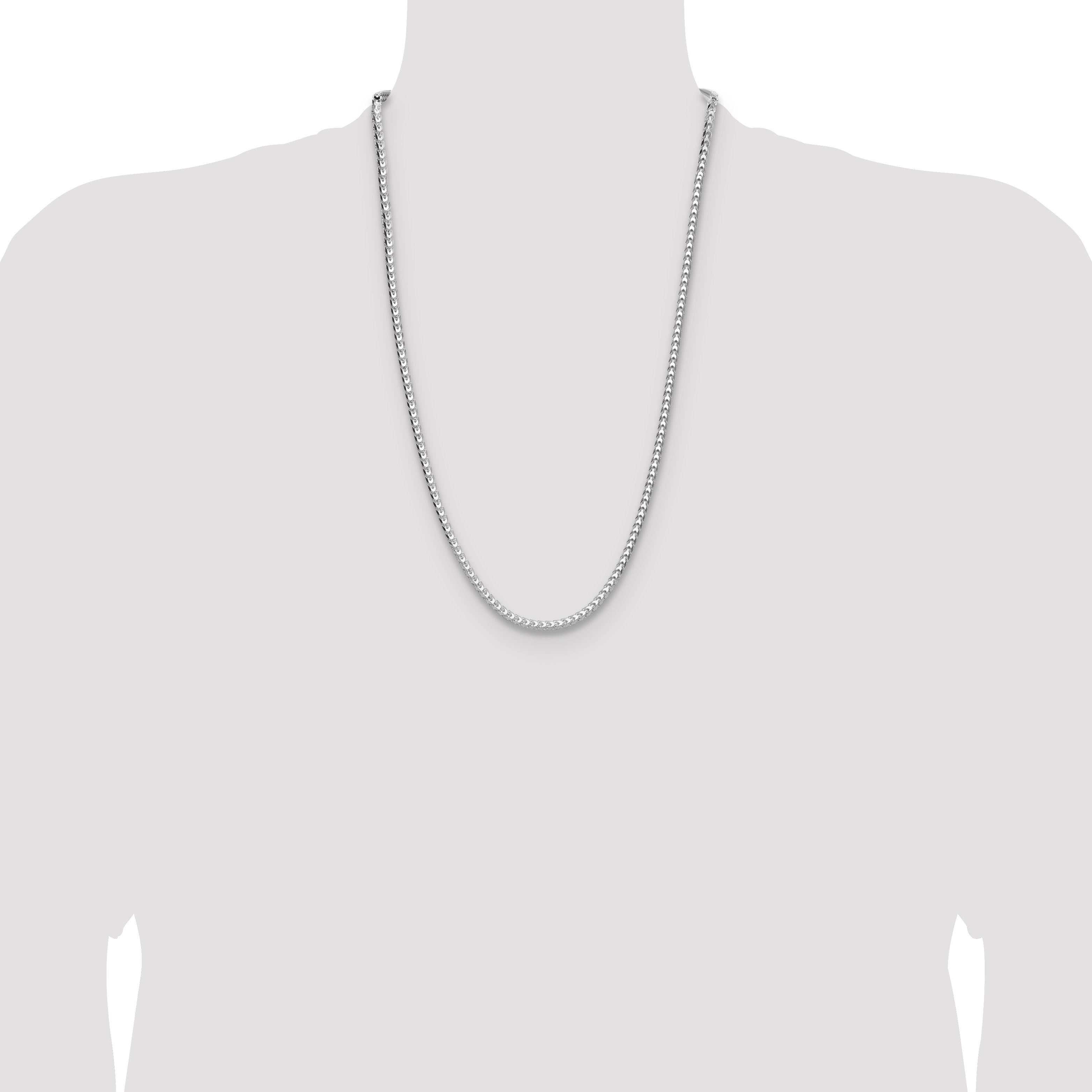 Sterling Silver 4.0mm D/C Square Franco Chain