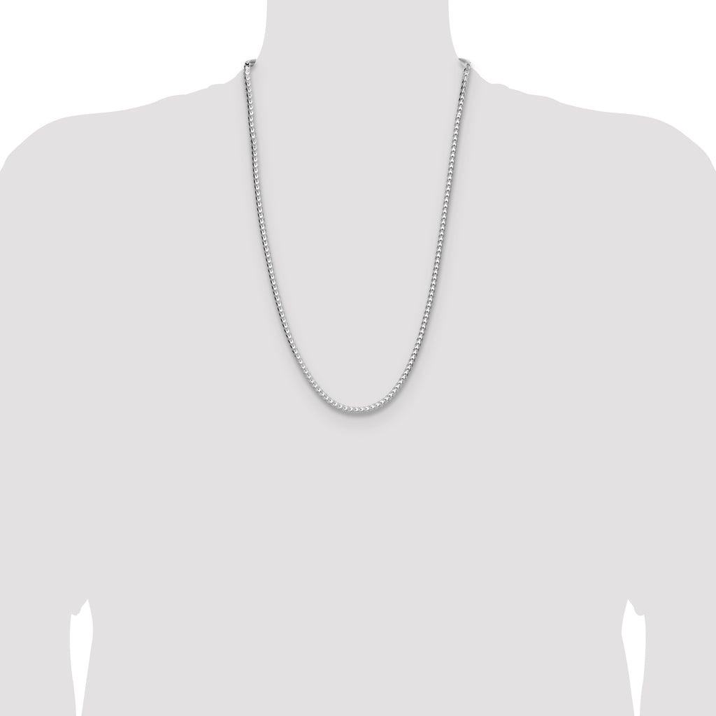 Sterling Silver 4.0mm D/C Square Franco Chain