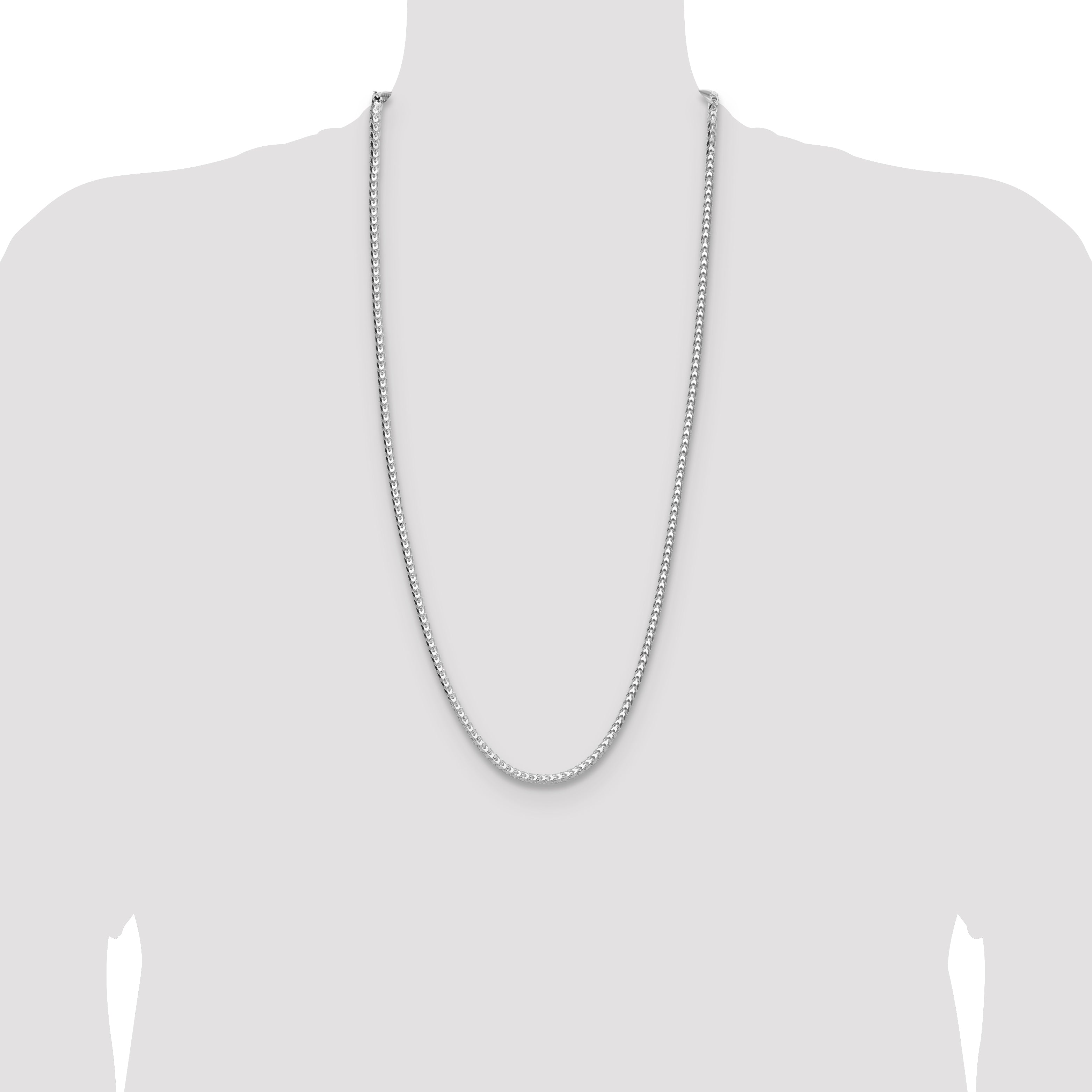 Sterling Silver 4.0mm D/C Square Franco Chain