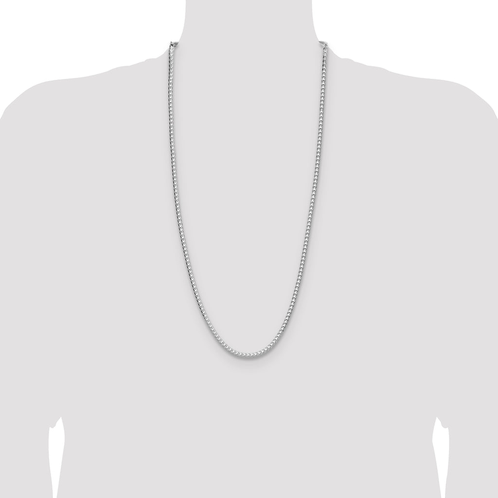 Sterling Silver 4.0mm D/C Square Franco Chain