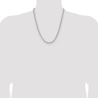 Sterling Silver Rhodium-plated 4.0mm D/C Square Franco Chain