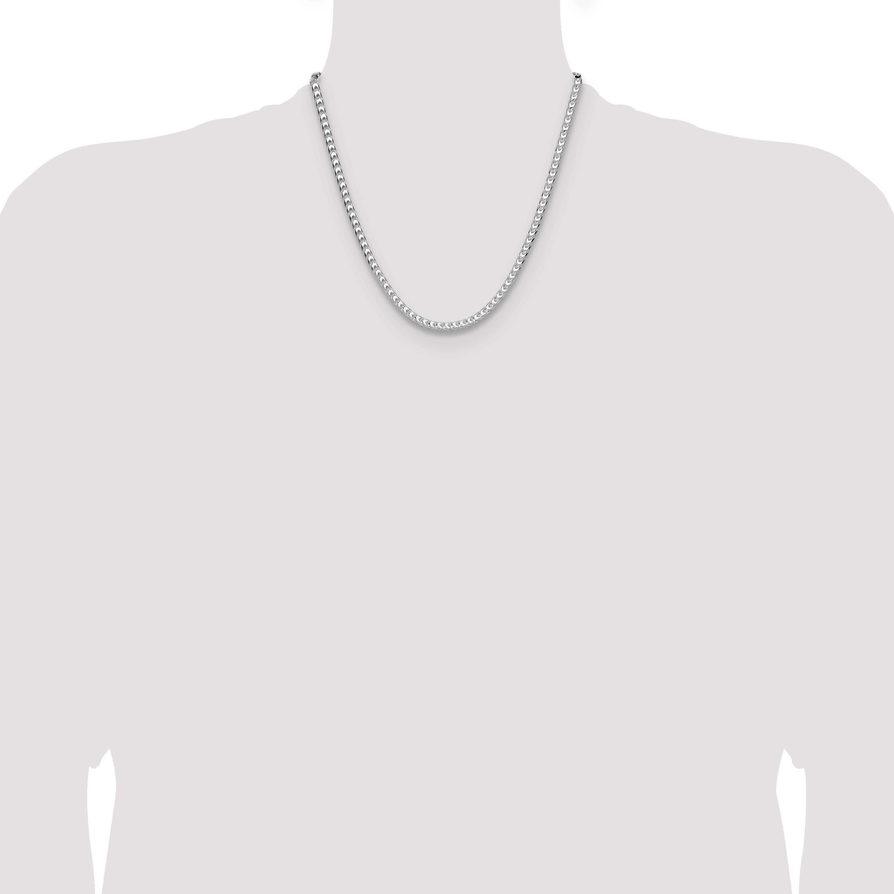 Sterling Silver 4.7mm D/C Square Franco Chain
