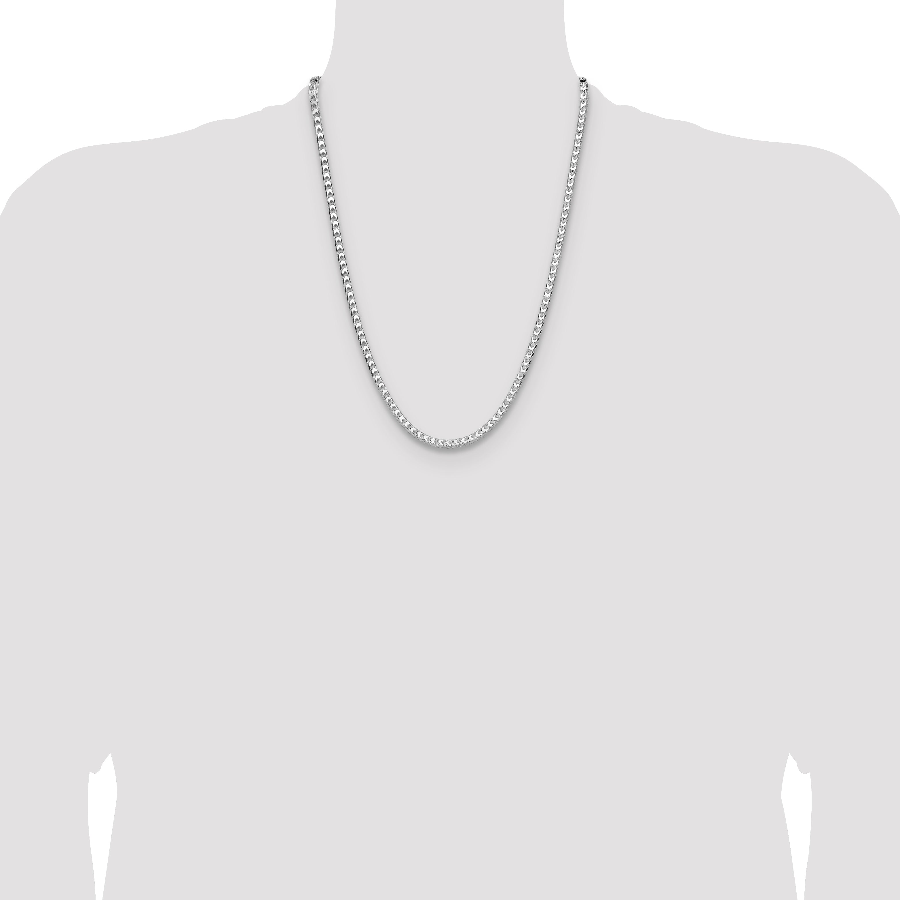 Sterling Silver 4.7mm D/C Square Franco Chain