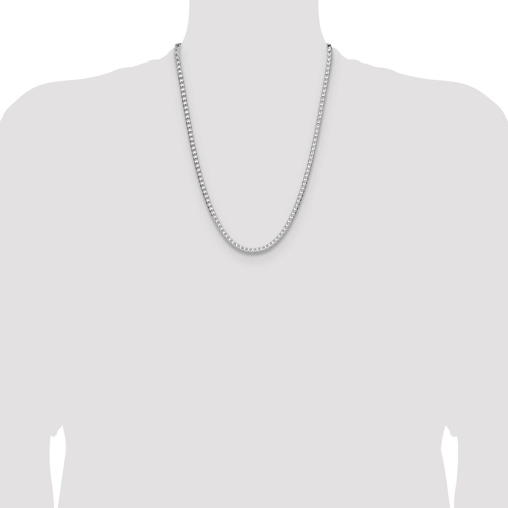 Sterling Silver 4.7mm D/C Square Franco Chain
