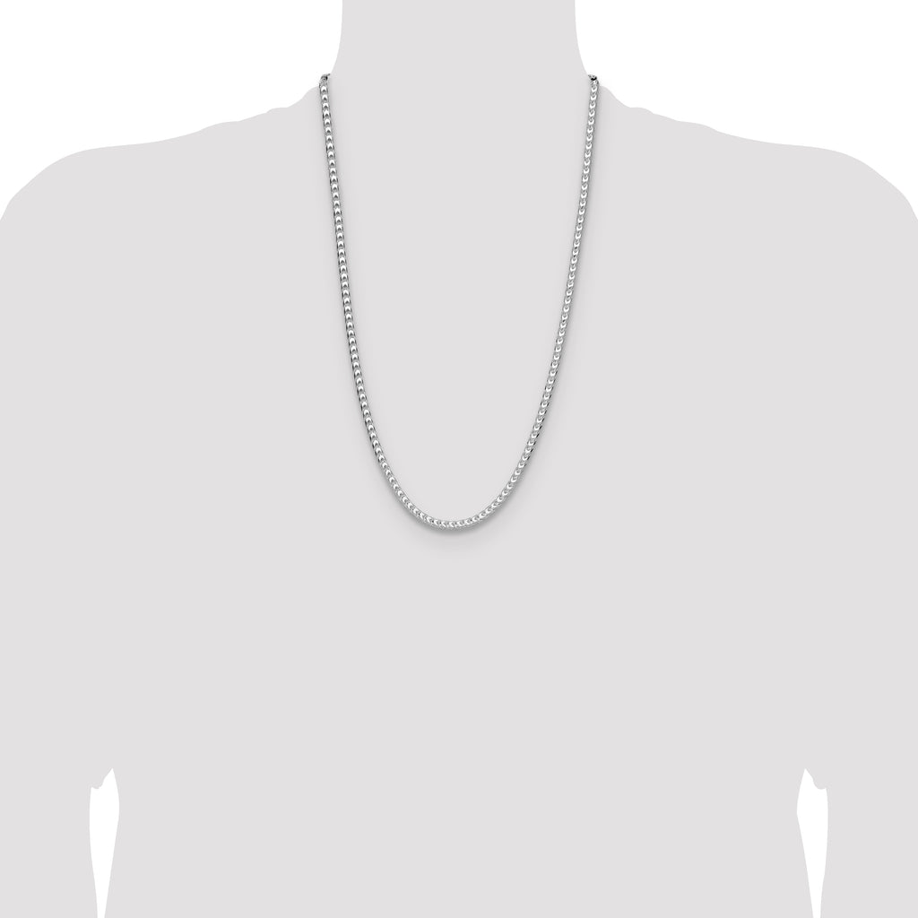 Sterling Silver 4.7mm D/C Square Franco Chain