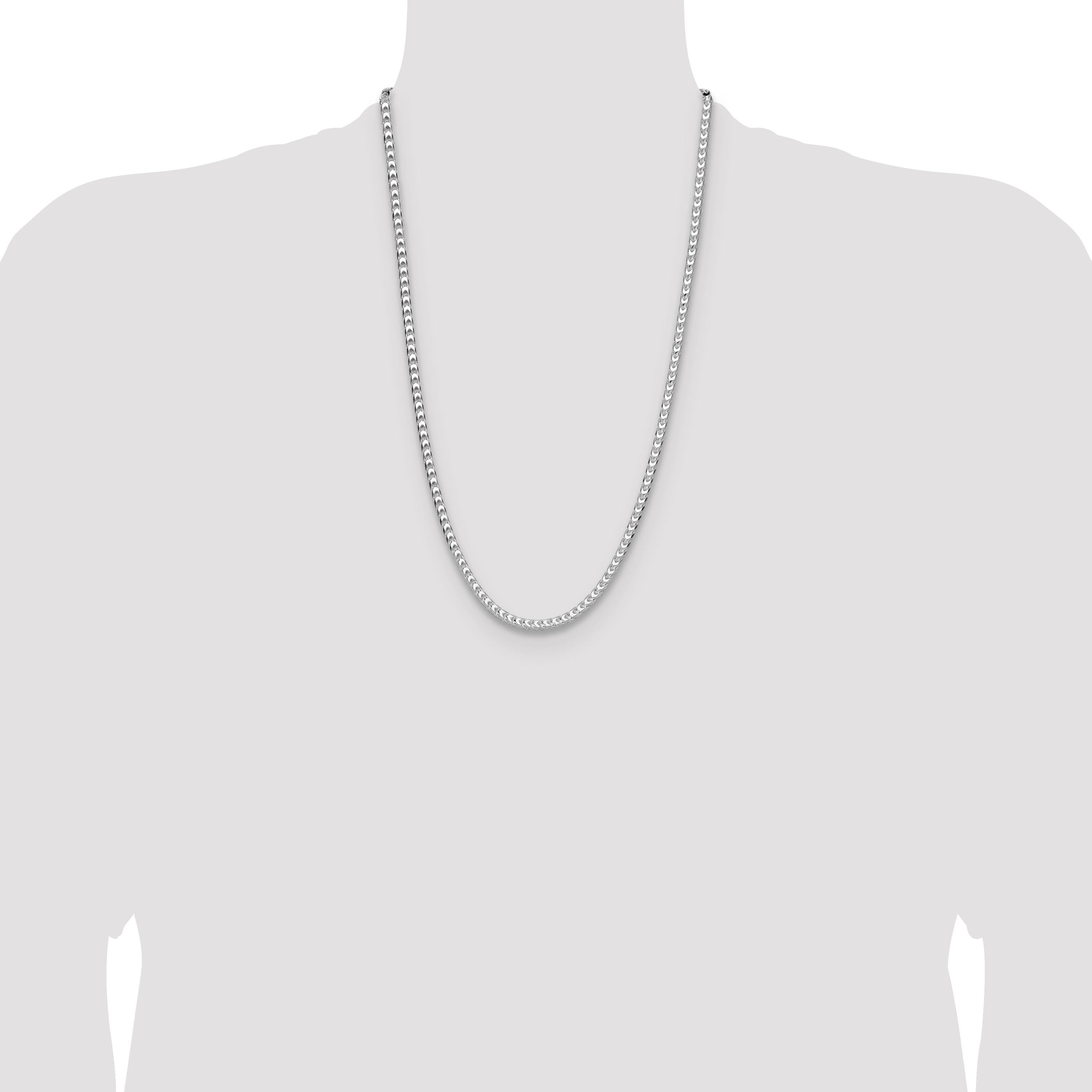 Sterling Silver 4.7mm D/C Square Franco Chain