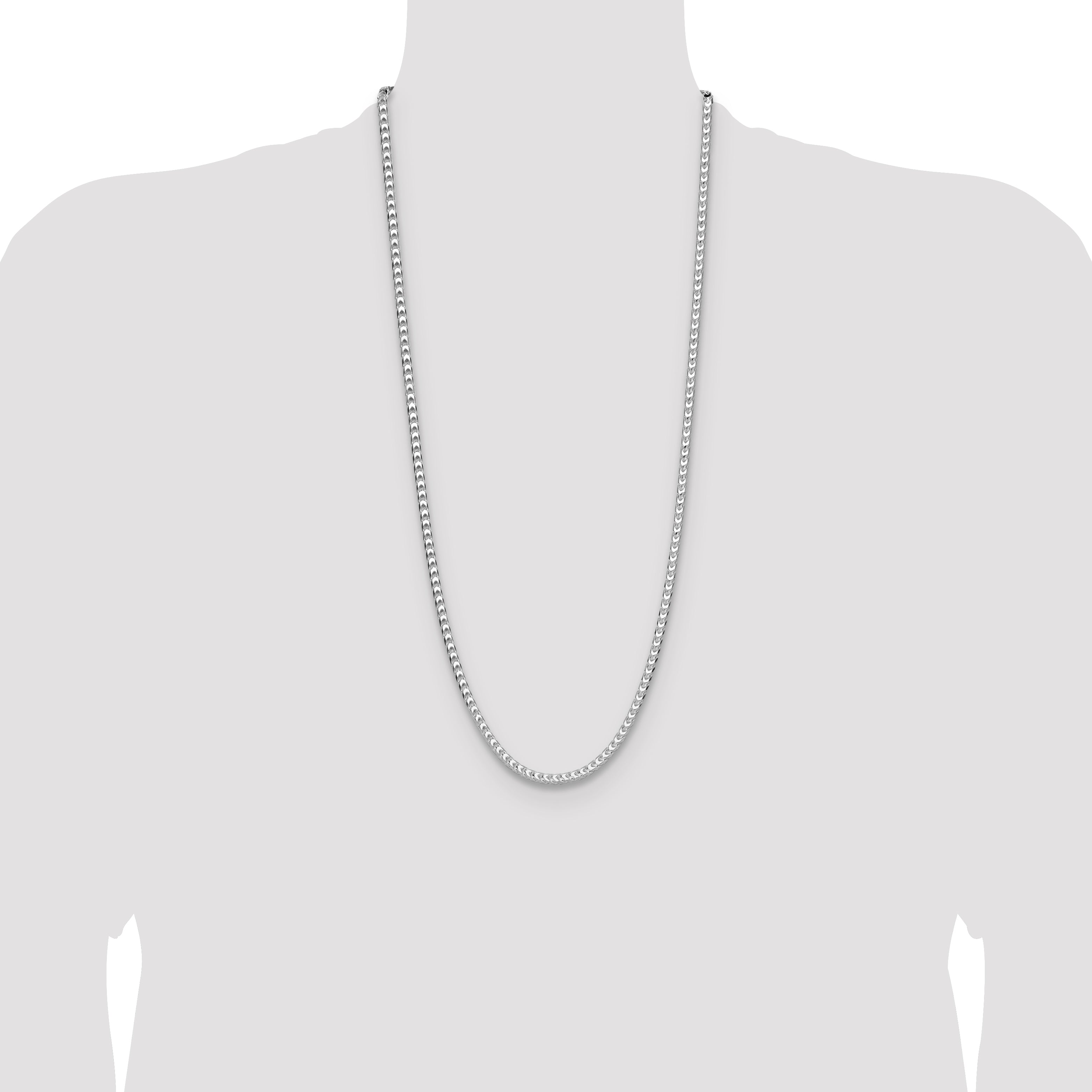 Sterling Silver 4.7mm D/C Square Franco Chain