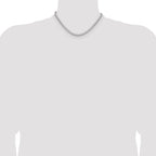 Sterling Silver Rhodium-Plated Diamond-Cut Franco Chain Necklace 4mm