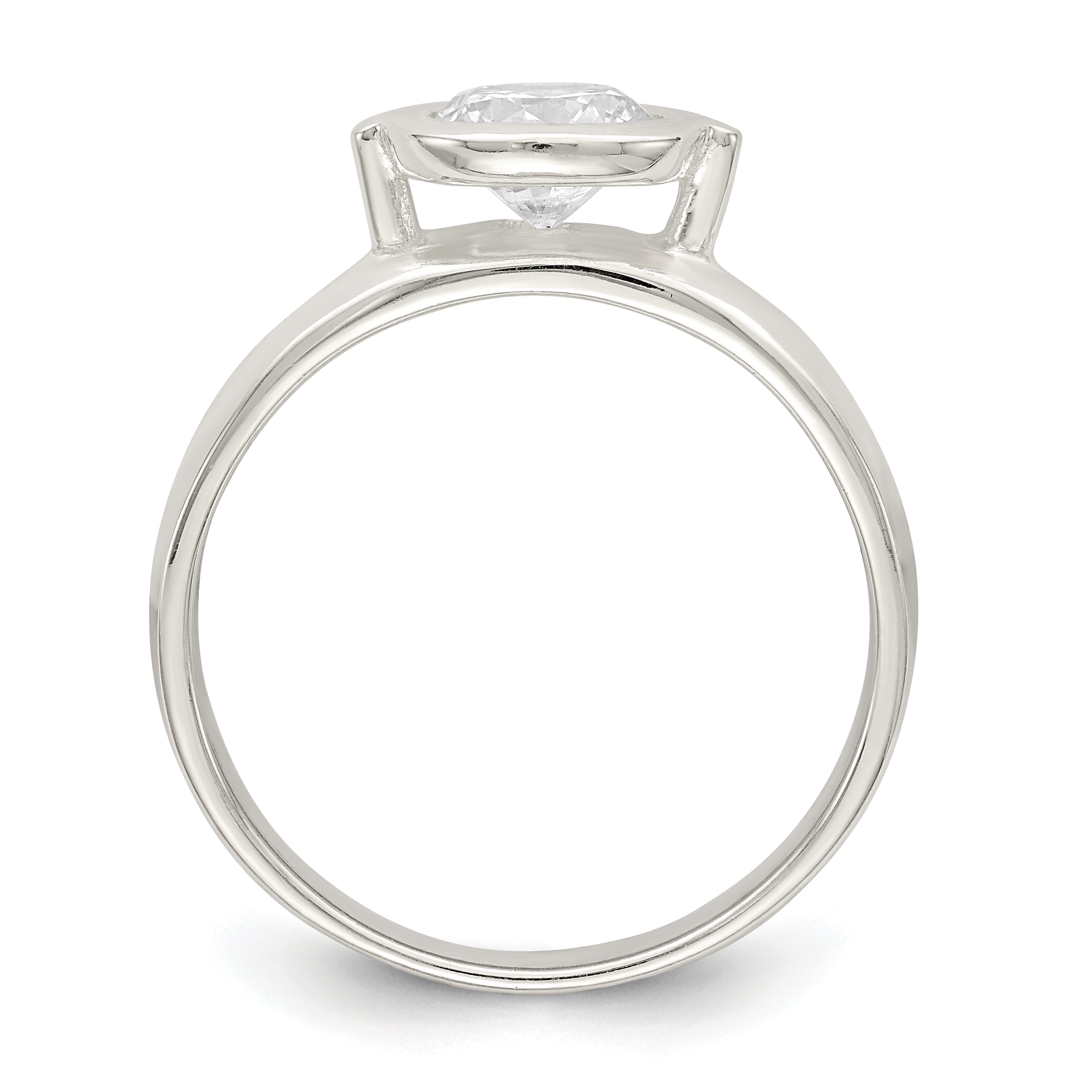 Sterling Silver CZ Ring Secondary image