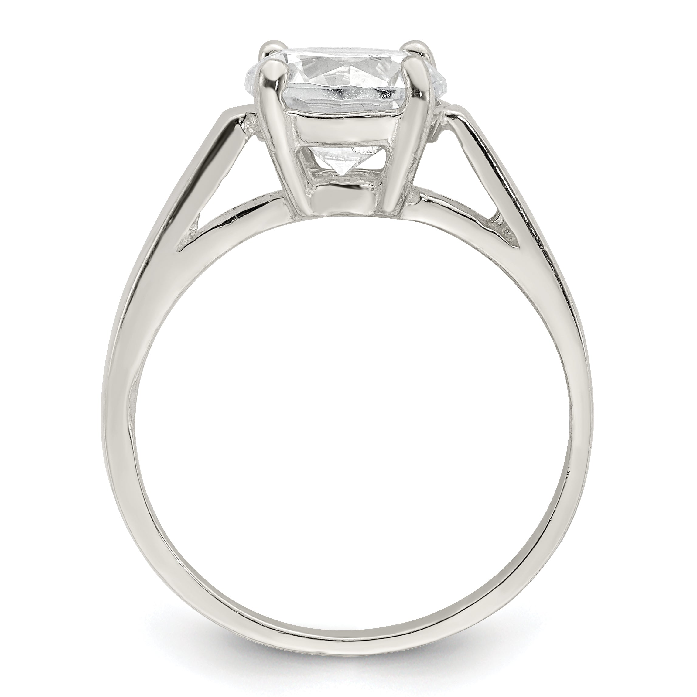 Cubic Zirconia Engagement Ring in Sterling Silver Secondary image