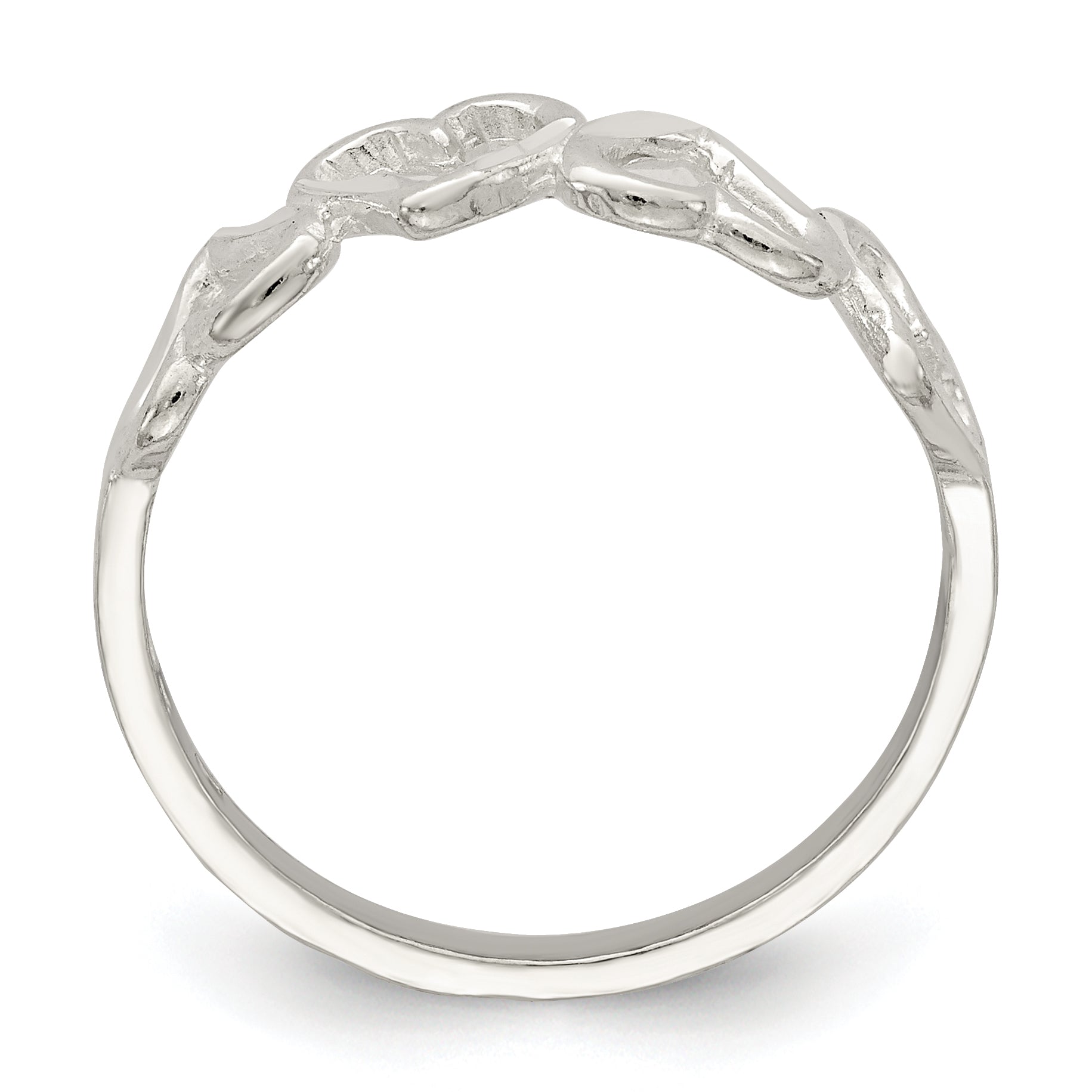 Sterling Silver D/C Heart Ring Secondary image