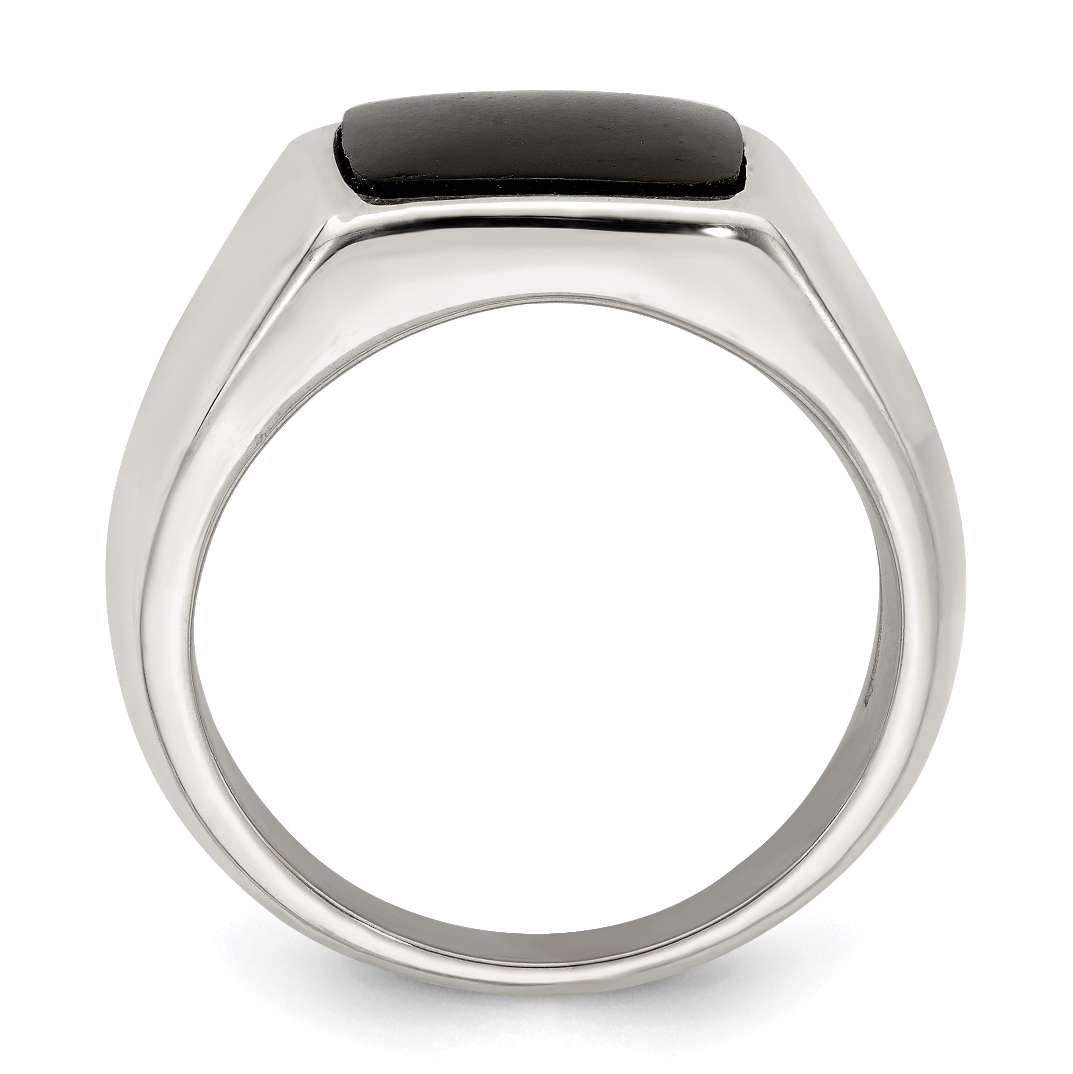Sterling Silver Synthetic Onyx Ring Secondary image