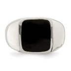 Sterling Silver Synthetic Onyx Ring