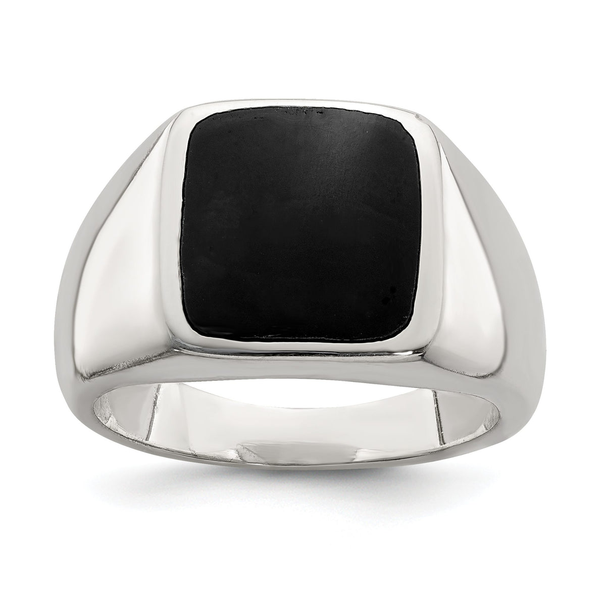 Sterling Silver Synthetic Onyx Ring, Size 6–8 - Sophia Jewelers Main image