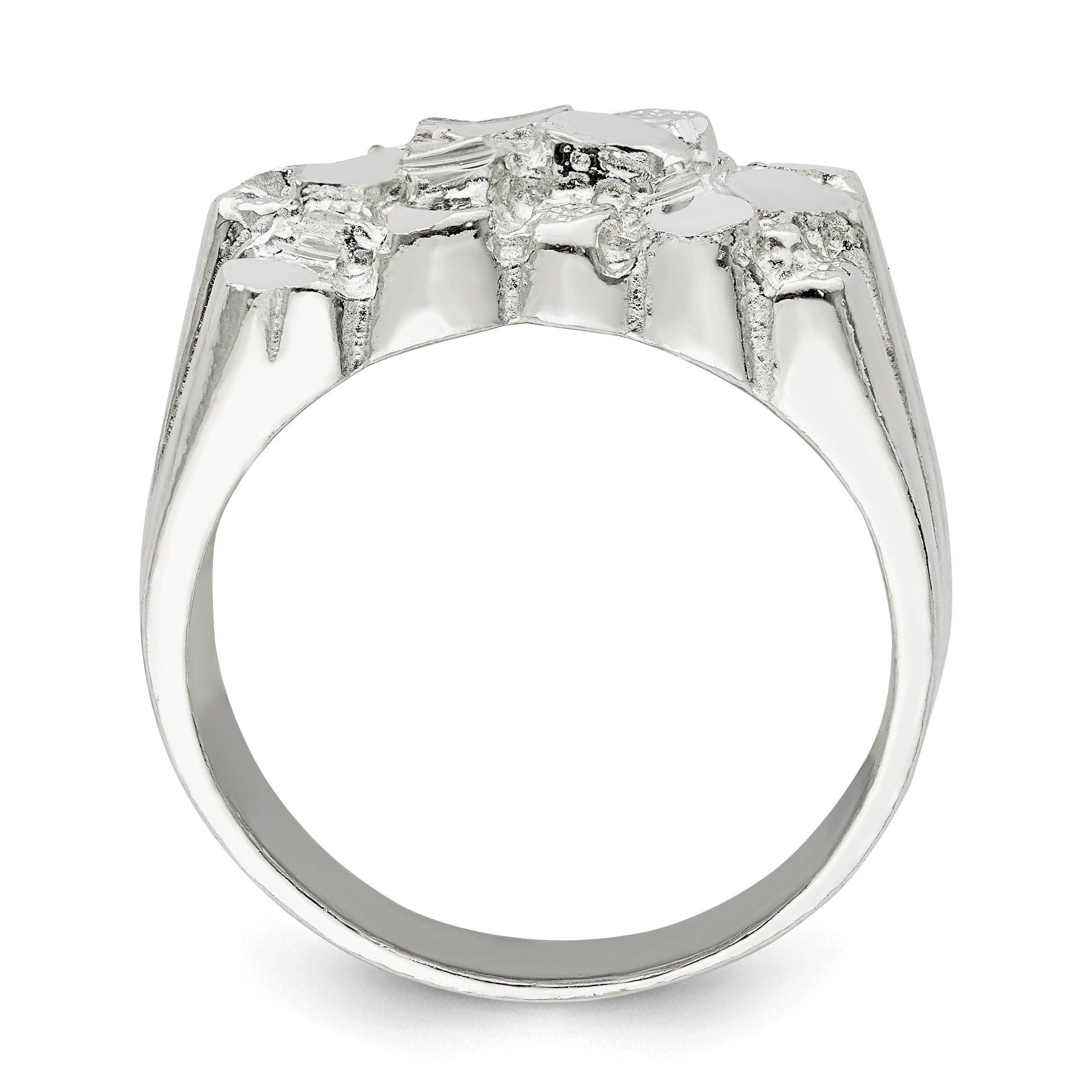 Men's Nugget Ring in Sterling Silver Secondary image