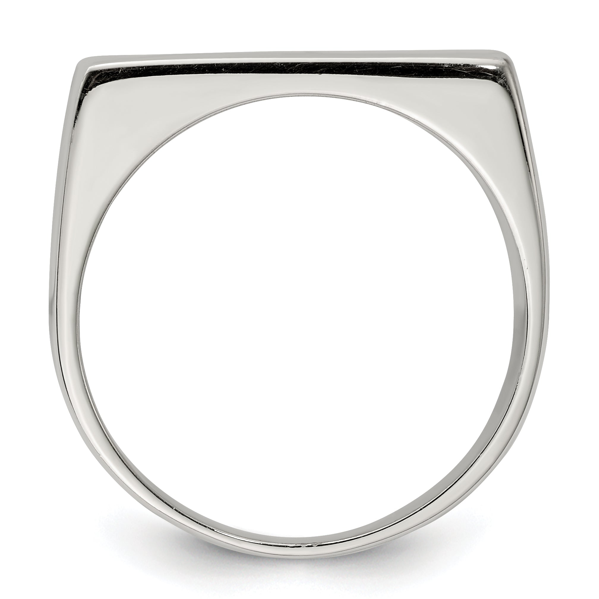Sterling Silver 9x19mm Closed Back Signet Ring Secondary image