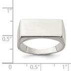Sterling Silver 9x19mm Closed Back Signet Ring