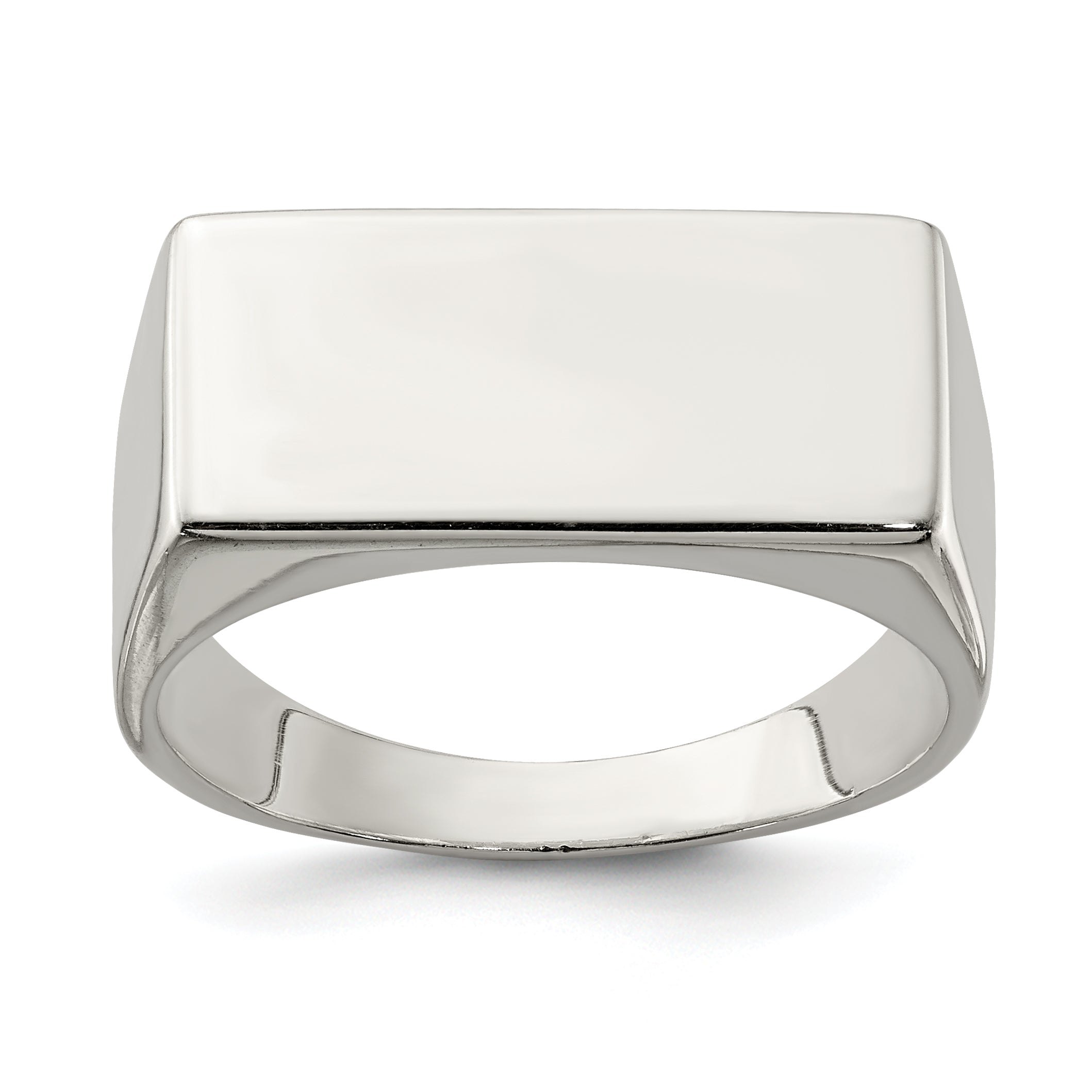 Sterling Silver 9x19mm Closed Back Signet Ring Main image