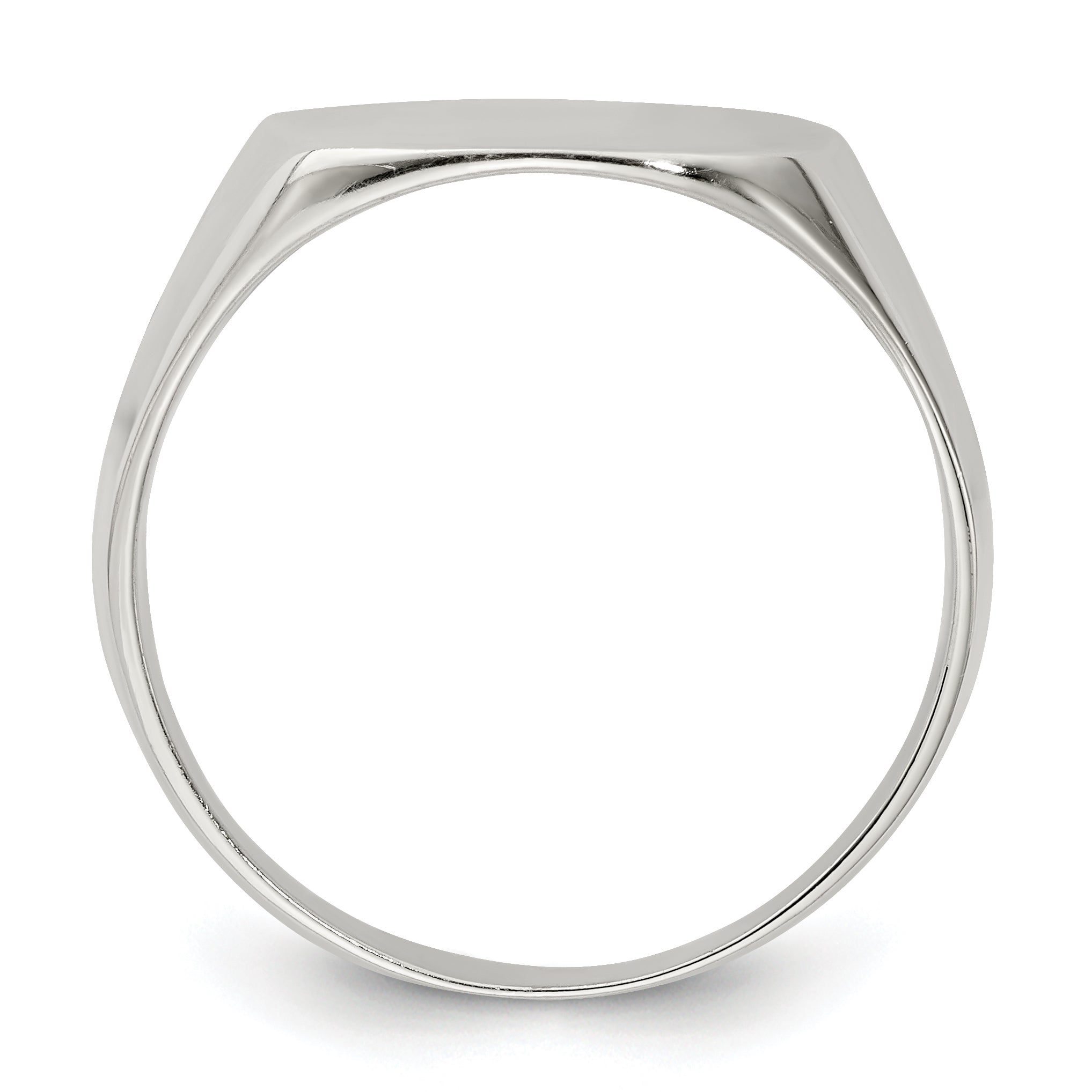 Sterling Silver 14x15mm Closed Back Signet Ring Secondary image