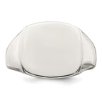 Sterling Silver 14x15mm Closed Back Signet Ring