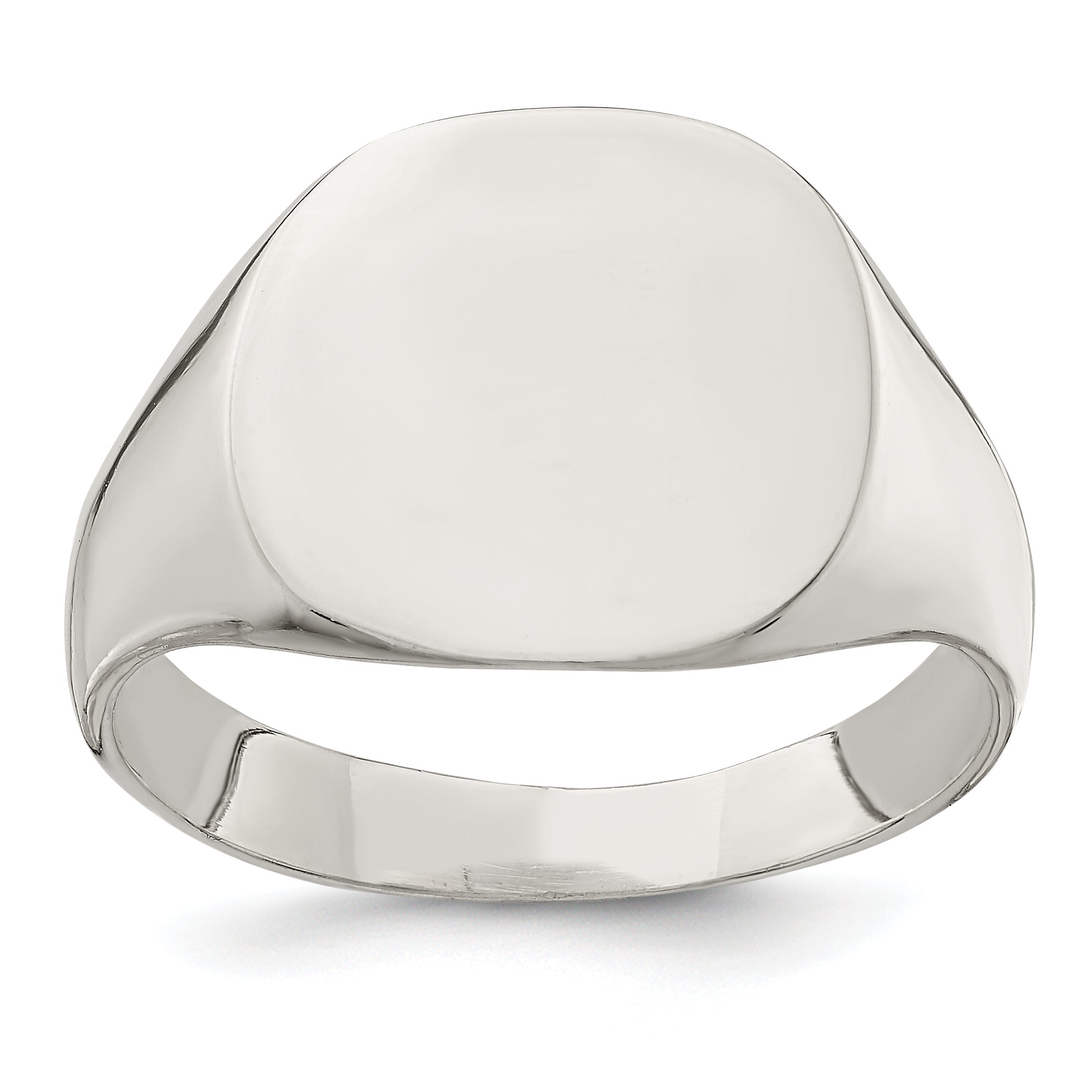 Sterling Silver 14x15mm Closed Back Signet Ring Main image