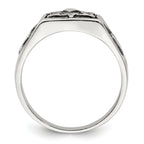 Sterling Silver Antiqued Masonic Ring