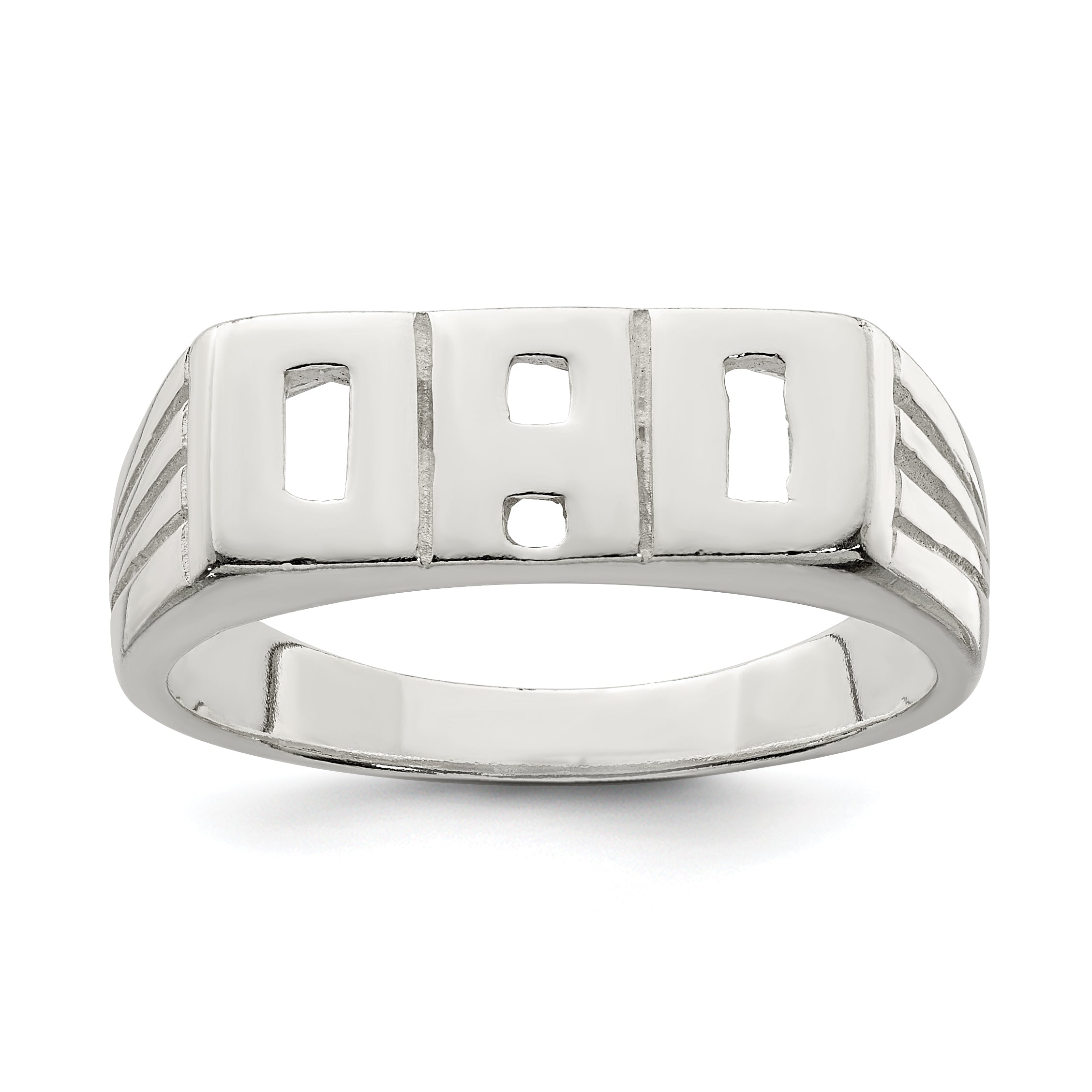 Sterling Silver Solid Dad Ring Main image