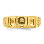 Sterling Silver Gold-tone Polished DAD Ring