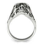Sterling Silver Antiqued Skull Ring