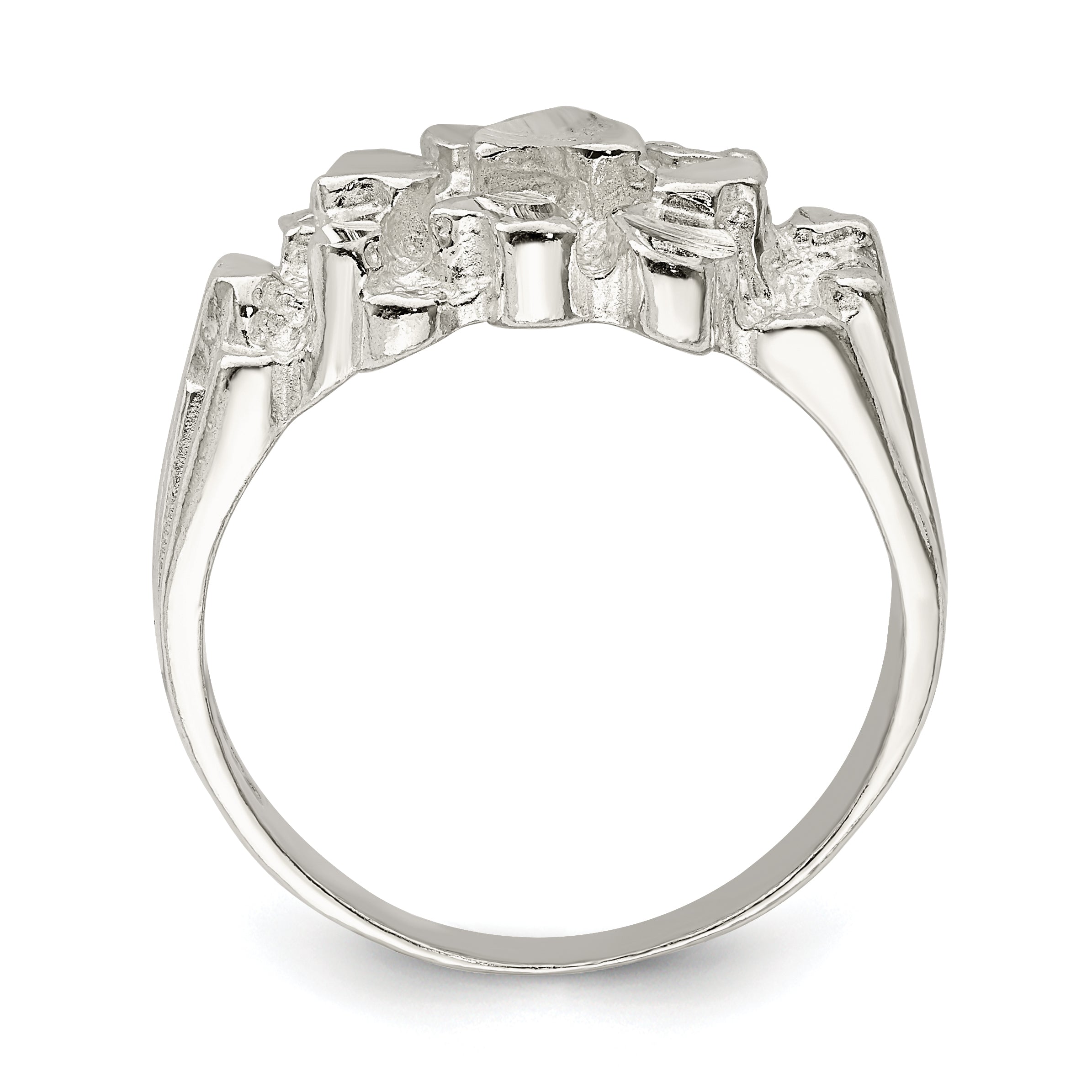Sterling Silver Men's Nugget Ring Secondary image