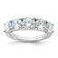 Sterling Silver Rhodium-plated CZ 5-Stone Ring