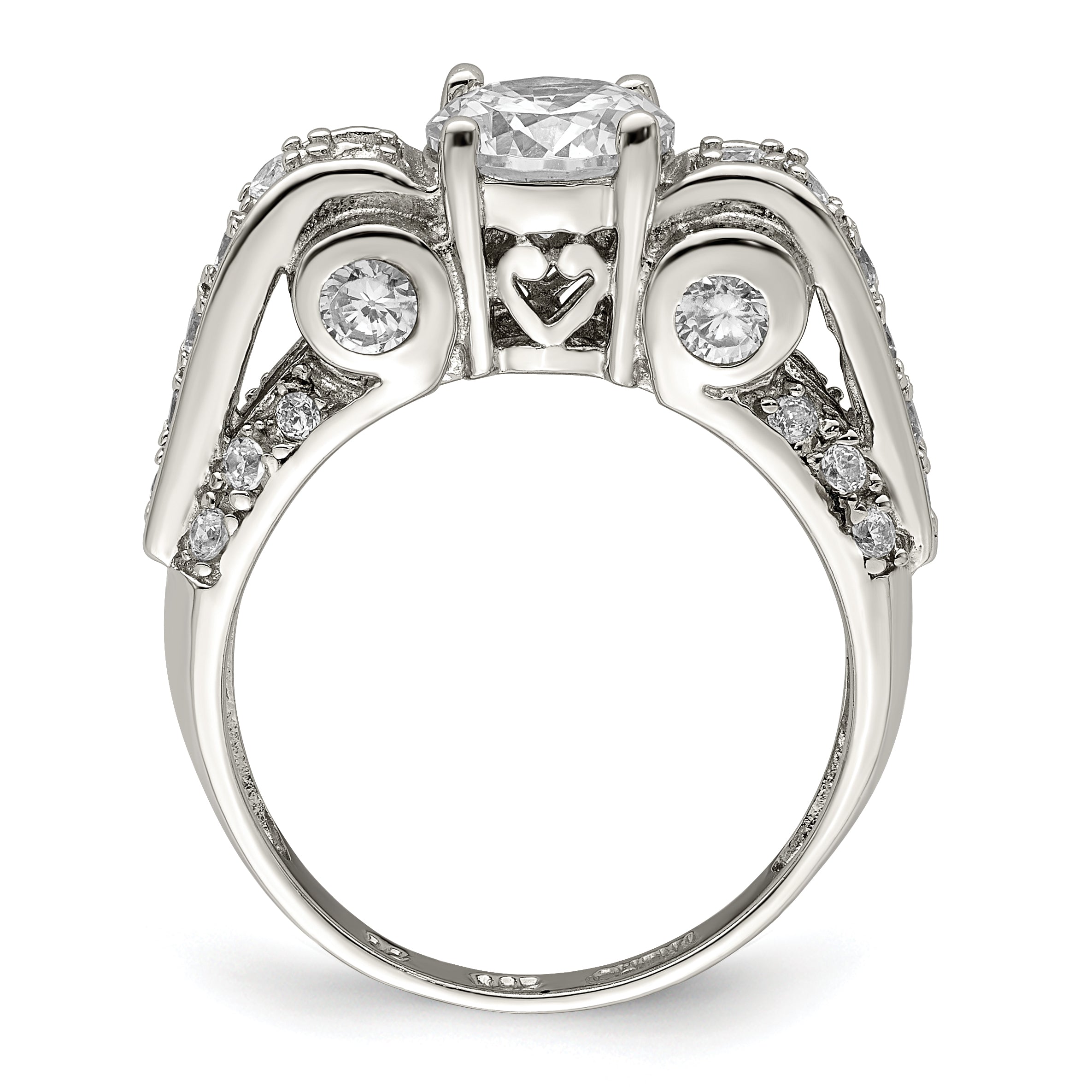 Sterling Silver Fancy CZ Ring Secondary image