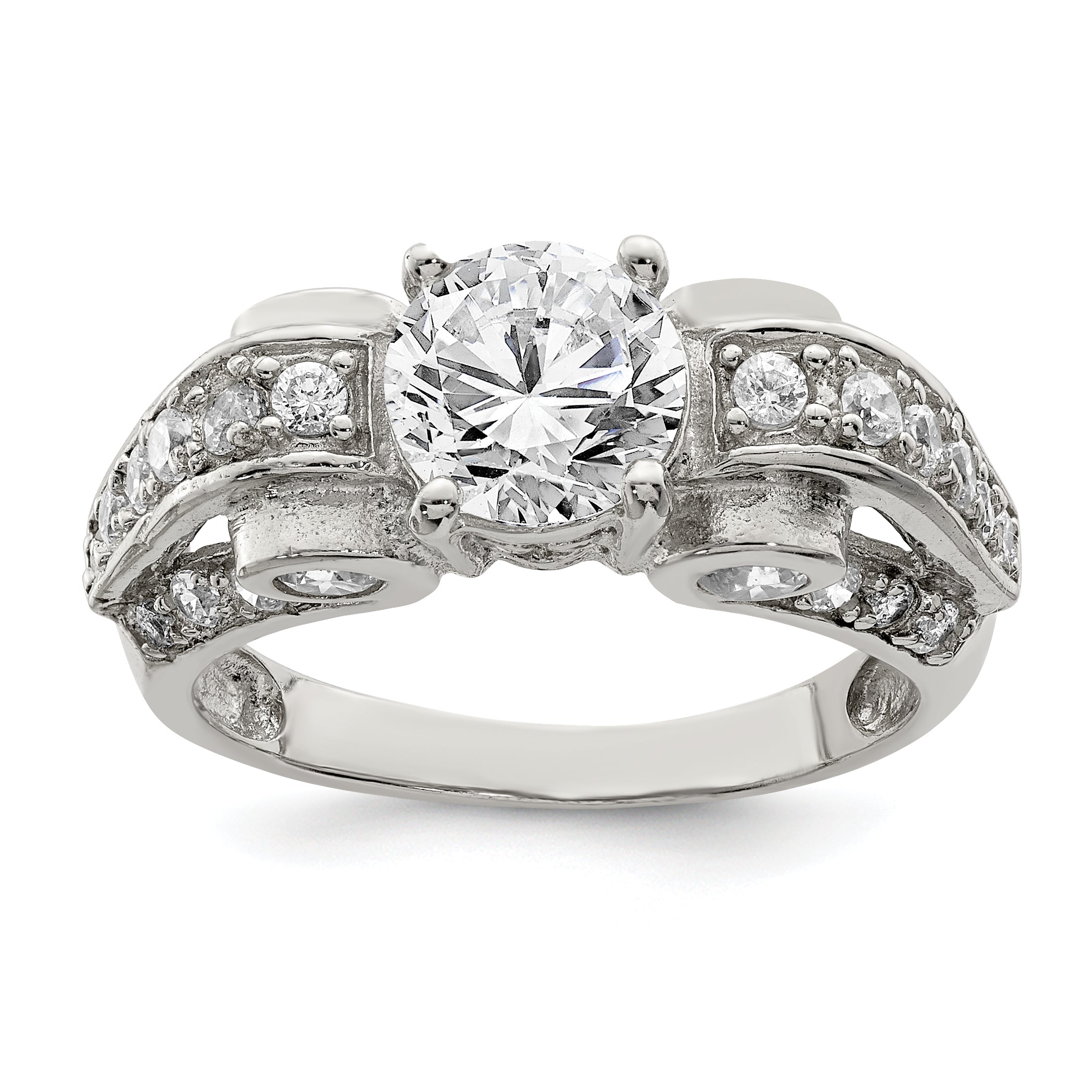 Sterling Silver Fancy CZ Ring Main image