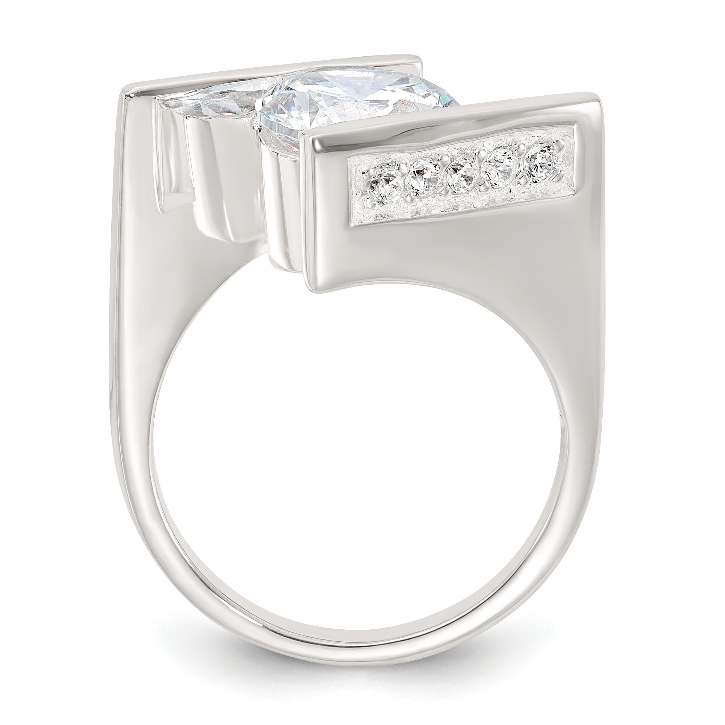 Sterling Silver CZ Ring Secondary image