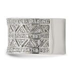 Sterling Silver Rhodium-plated Polished CZ Vintage Ring
