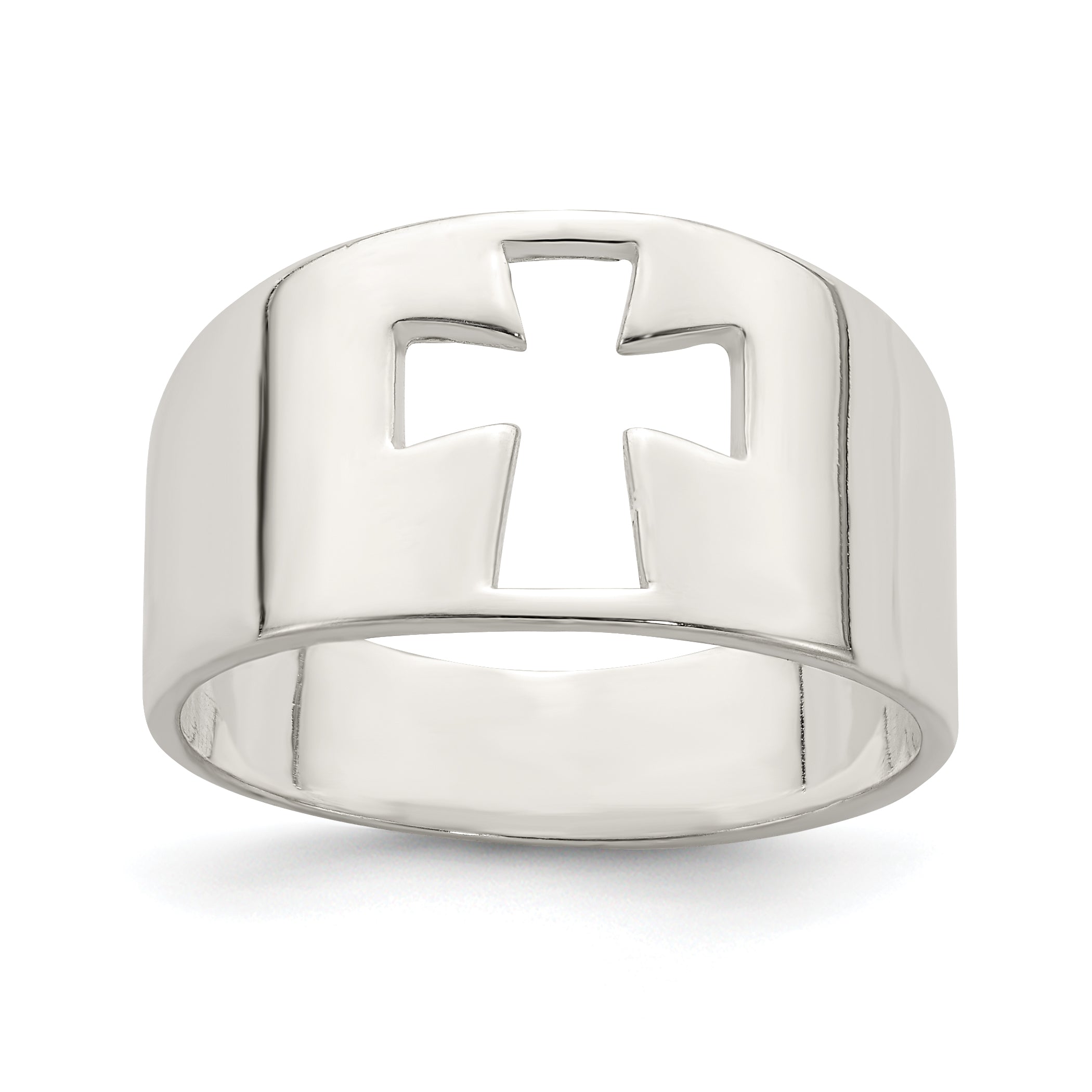 Sterling Silver Cross Cutout Ring Main image