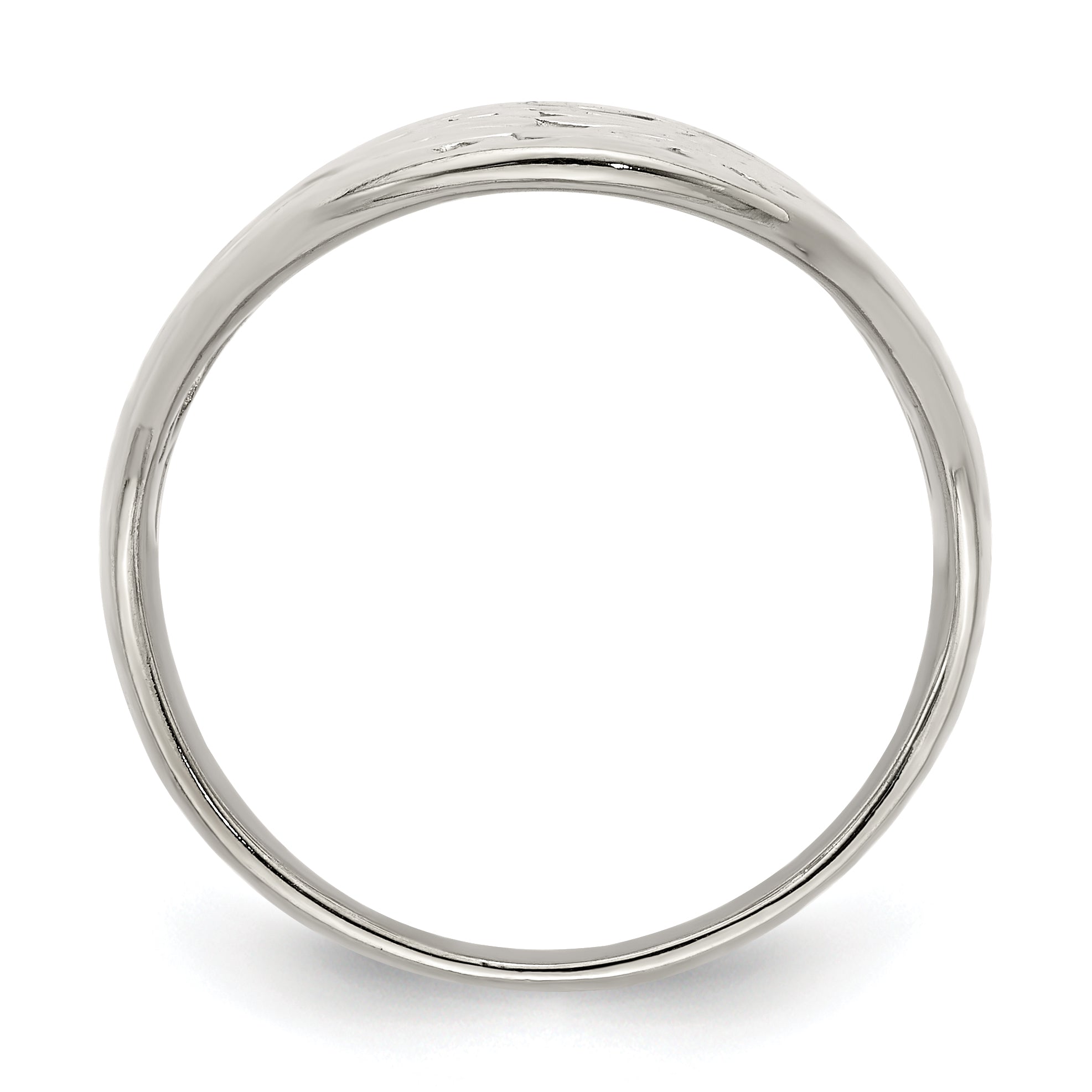 Sterling Silver Flower Cut Out Full Finger Ring Secondary image